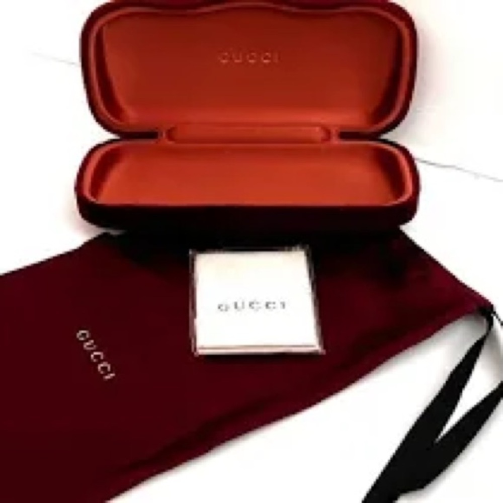 New Gucci burgundy Velvet glasses cases